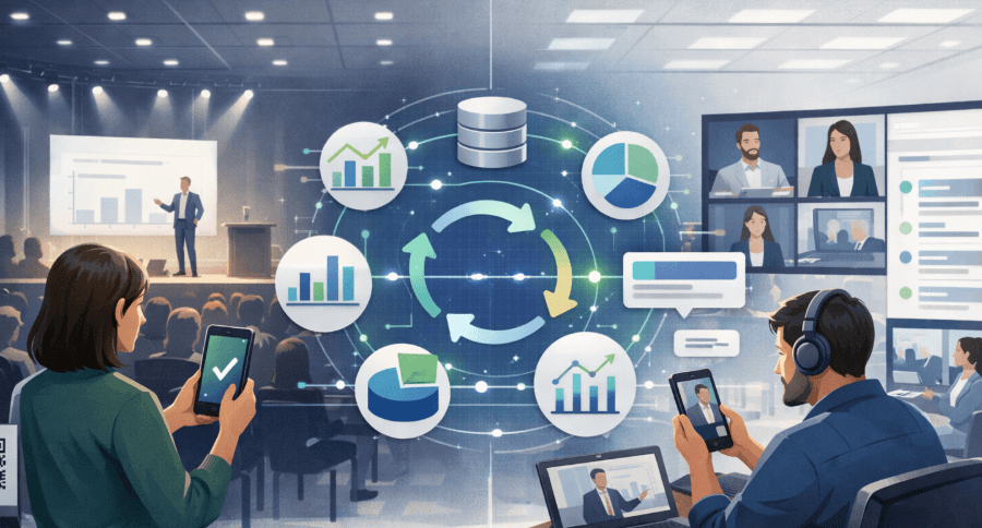 representación de eventos híbridos