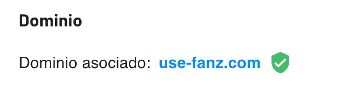 sección del dominio de la marca blanca configurada a la perfección