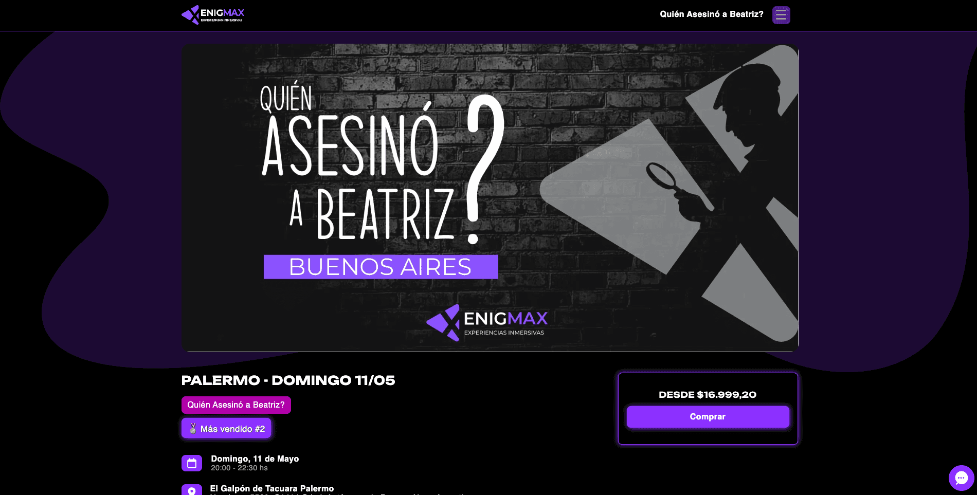 captura de pantalla de la ticketera marca blanca de Enigmax