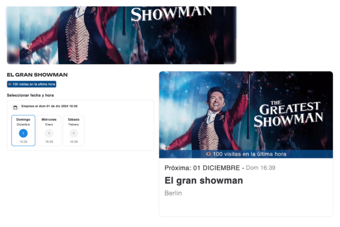Ejemplo de como se ve el chip de la cantidad de visitas en la última hora generación apuro en el comprador