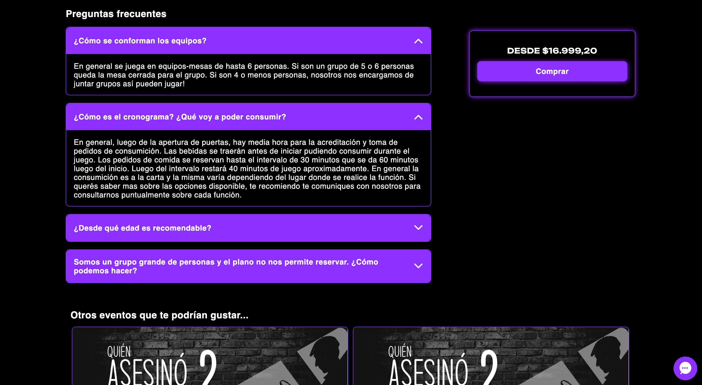 ejemplo de FAQs en el sitio web de Enigmax